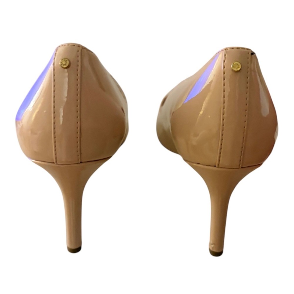 BCBGeneration Marci Beige Patent Pointed Toe Pumps Size 9 Heels - Picture 6 of 8